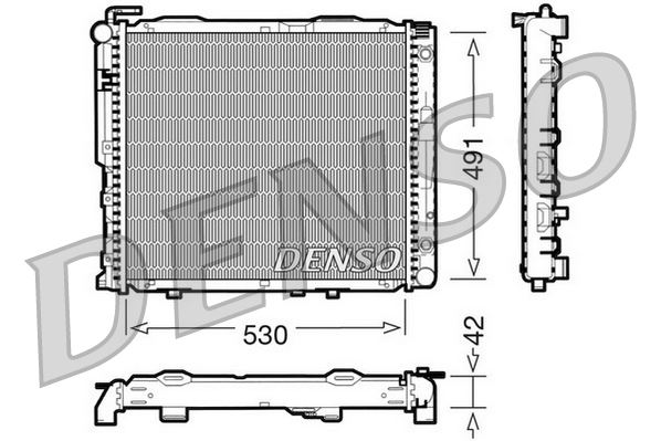 DENSO DRM17037 Soğutma Sistemi Su Soğutucu & Parçaları - MERCEDES-BENZ E-SERISI (W124) uyumlu