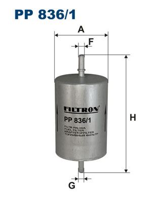 FILTRON PP 836/1 Yakıt Sistemi Yakıt Filtresi - AUDI A3 (8L1) uyumlu