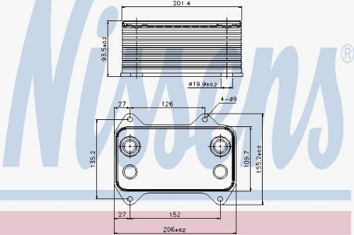 NISSENS 90690 Motor Yağ Soğutucusu - DAF 95 XF uyumlu