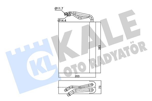 KALE OTO RADYATÖR 350125 İklimlendirme Sistemi Evaporatör - OPEL VECTRA A Hatchback (J89) uyumlu