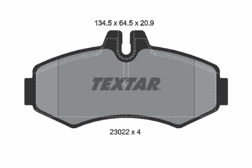 TEXTAR 2302201 Fren Sistemleri Fren Balatası - MERCEDES-BENZ VITO Minibüs/Otobüs (W638) uyumlu