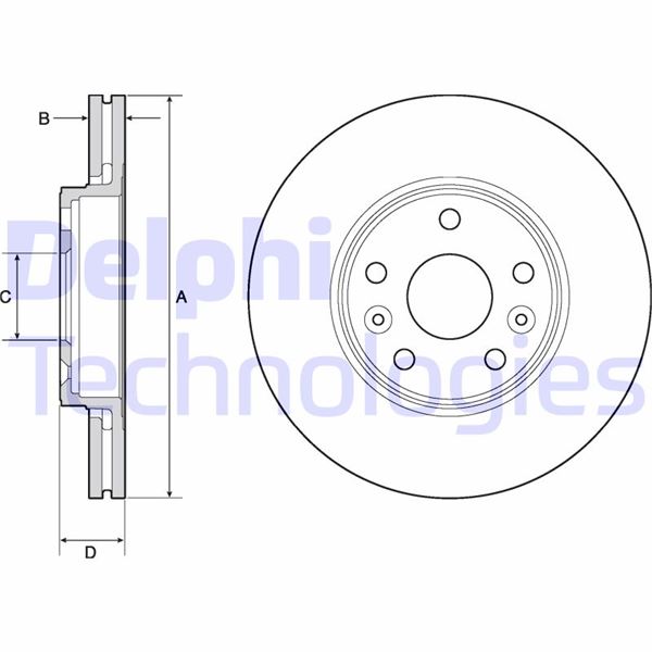 DELPHI BG4667C Fren Sistemleri Fren Diski - RENAULT KANGOO Express (FW0/1_) uyumlu