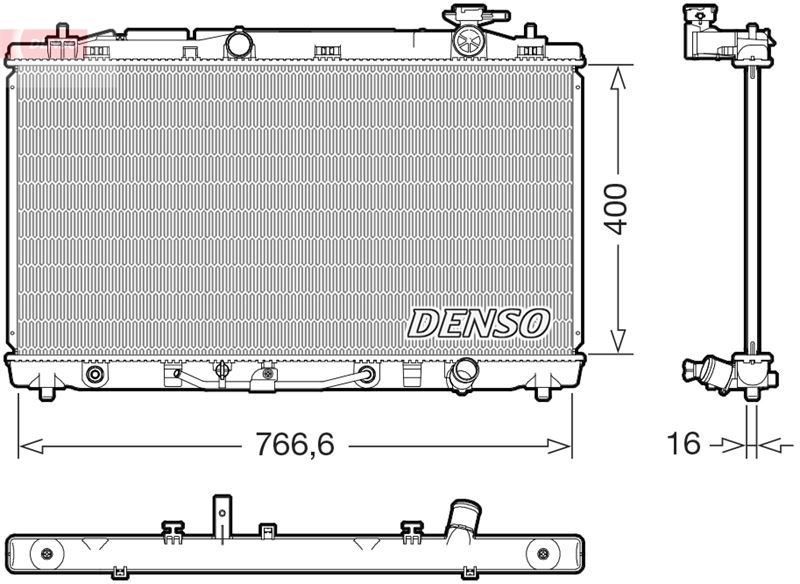 DENSO DRM50146 Soğutma Sistemi Su Soğutucu & Parçaları - TOYOTA CAMRY Sedan (_V4_) uyumlu