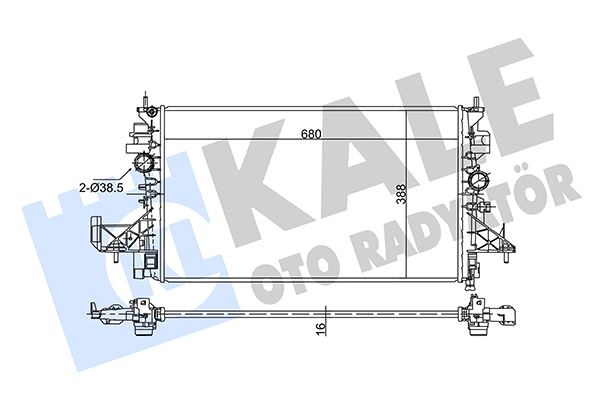 KALE OTO RADYATÖR 362695 Soğutma Sistemi Su Soğutucu & Parçaları - OPEL ASTRA K (B16) uyumlu