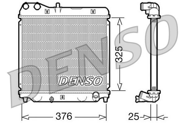 DENSO DRM40015 Soğutma Sistemi Su Soğutucu & Parçaları - HONDA JAZZ II (GD_, GE3, GE2) uyumlu