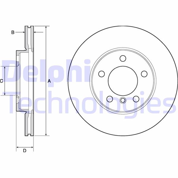 DELPHI BG4668C Fren Sistemleri Fren Diski - MINI MINI Roadster (R59) uyumlu