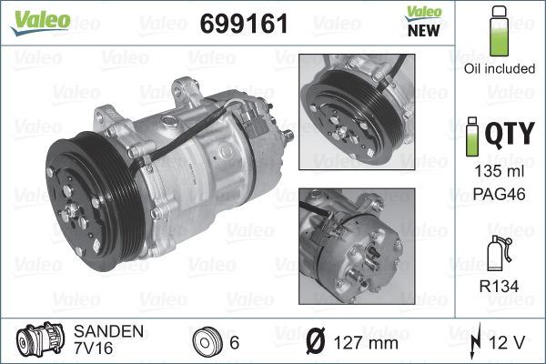 Klima Kompresörü - VALEO - 699161 Ürün Görseli