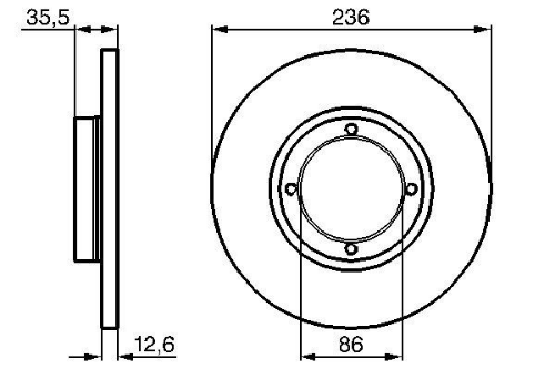 BOSCH 0 986 478 712 Fren Sistemleri Fren Diski - CHEVROLET MATIZ (M200, M250) uyumlu