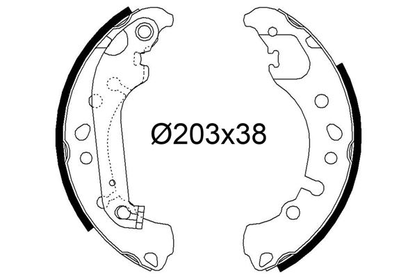 VALEO 564295 Fren Sistemleri Fren Pabucu - FORD FIESTA VII (HJ, HF) uyumlu