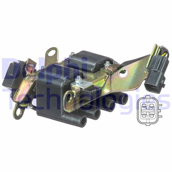 DELPHI GN10805-12B1 Ateşleme Sistemi Ateşleme Bobini - MITSUBISHI GALANT VI Sedan (E3_A) uyumlu