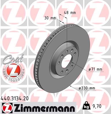 ZIMMERMANN 440.3134.20 Fren Sistemleri Fren Diski - PEUGEOT 308 II (LB_, LP_, LW_, LH_, L3_) uyumlu