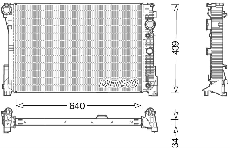 DENSO DRM17048 Soğutma Sistemi Su Soğutucu & Parçaları - MERCEDES-BENZ CLS (C218) uyumlu