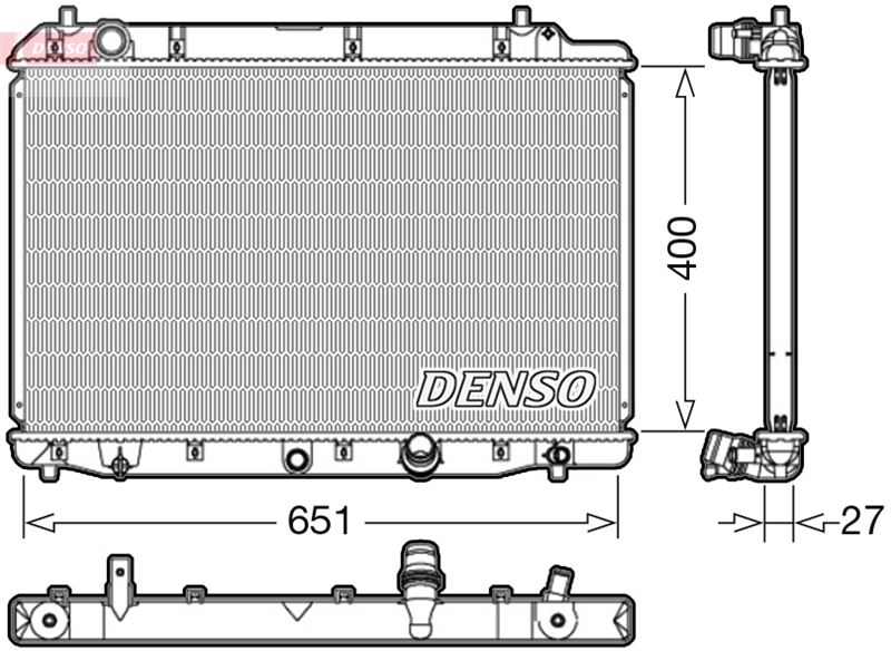 DENSO DRM40036 Soğutma Sistemi Su Soğutucu & Parçaları - HONDA FR-V (BE) uyumlu