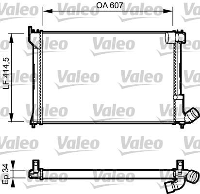 VALEO 731297 Soğutma Sistemi Su Soğutucu & Parçaları - CITROËN XANTIA (X1_, X2_) uyumlu