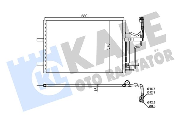 KALE OTO RADYATÖR 382530 İklimlendirme Sistemi Klima Radyatörü - MAZDA 3 (BK) uyumlu