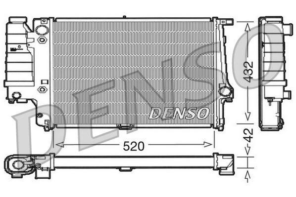 DENSO DRM05065 Soğutma Sistemi Su Soğutucu & Parçaları - BMW 5 (E34) uyumlu