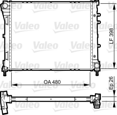 VALEO 735273 Soğutma Sistemi Su Soğutucu & Parçaları - FIAT 500 C (312_) uyumlu