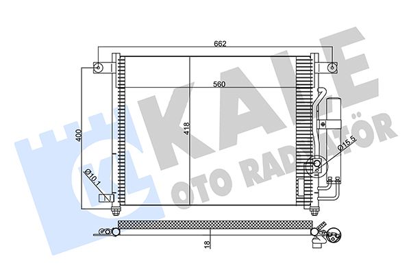 KALE OTO RADYATÖR 377000 İklimlendirme Sistemi Klima Radyatörü - DAEWOO KALOS (KLAS) uyumlu