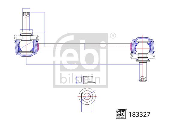 FEBI BILSTEIN 183327 Süspansiyon Sistemi Stabilizatör - ALFA ROMEO GIULIA (952_) uyumlu