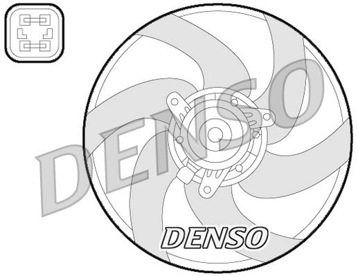 DENSO DER21022 Soğutma Sistemi Fan - PEUGEOT 406 (8B) uyumlu