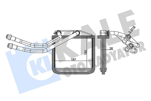 KALE OTO RADYATÖR 350515 İklimlendirme Sistemi İç Mekan Isı Değiştirici - OPEL CORSA D (S07) uyumlu