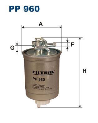 FILTRON PP 960 Yakıt Sistemi Yakıt Filtresi - VW CADDY II Kasa/büyük limuzin (9K9A) uyumlu