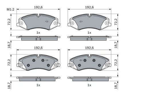 BOSCH 0 986 494 980 Fren Sistemleri Fren Balatası - LAND ROVER RANGE ROVER III (L322) uyumlu