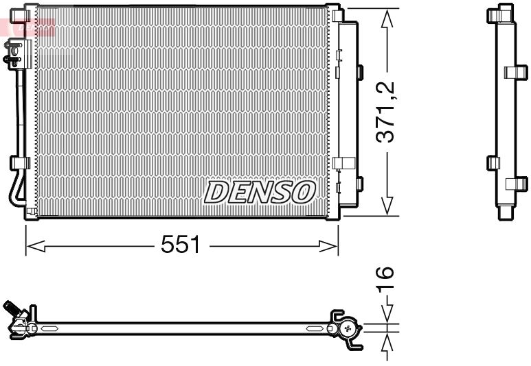 DENSO DCN41022 İklimlendirme Sistemi Klima Radyatörü - KIA RIO III (UB) uyumlu