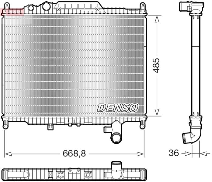 DENSO DRM14003 Soğutma Sistemi Su Soğutucu & Parçaları - LAND ROVER DISCOVERY IV (L319) uyumlu