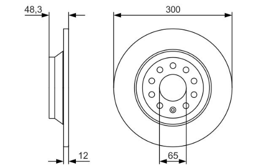 BOSCH 0 986 479 V01 Fren Sistemleri Fren Diski - VW TIGUAN ALLSPACE (BW2, BJ2) uyumlu