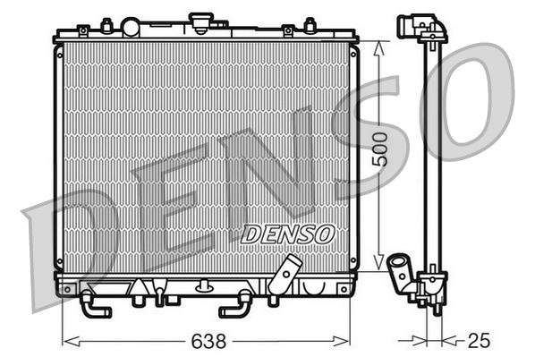 DENSO DRM45016 Soğutma Sistemi Su Soğutucu & Parçaları - MITSUBISHI PAJERO SPORT I (K7_, K9_) uyumlu