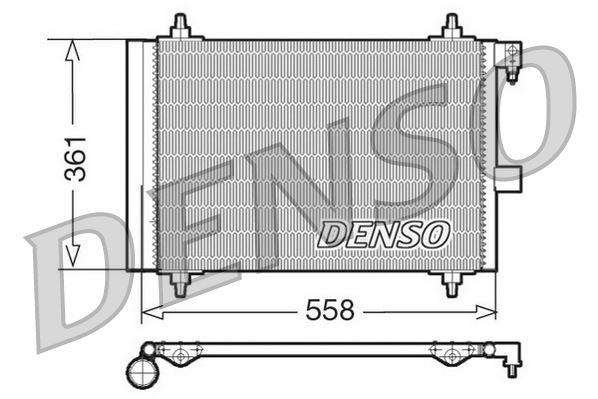 DENSO DCN21025 İklimlendirme Sistemi Klima Radyatörü - CITROËN C5 III (RD_) uyumlu