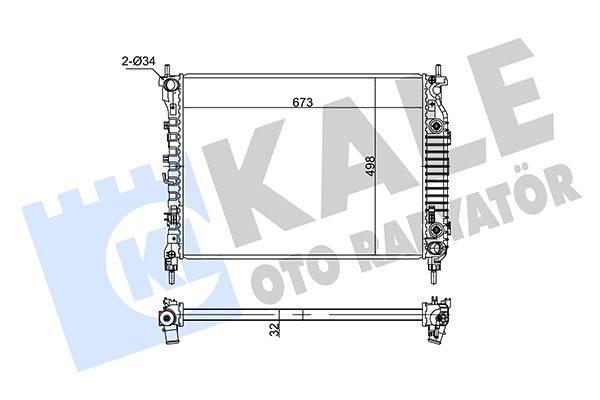 KALE OTO RADYATÖR 354960 Soğutma Sistemi Su Soğutucu & Parçaları - OPEL ANTARA A (L07) uyumlu