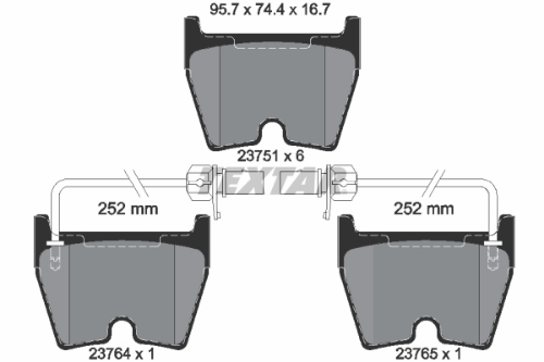 TEXTAR 2375101 Fren Sistemleri Fren Balatası - AUDI R8 (422, 423) uyumlu