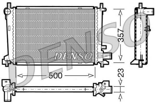 DENSO DRM10038 Soğutma Sistemi Su Soğutucu & Parçaları - FORD FIESTA IV (JA_, JB_) uyumlu