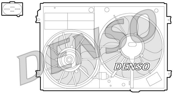 DENSO DER32012 Soğutma Sistemi Fan - VW CADDY III Kasa/büyük limuzin (2KA, 2KH, 2CA, 2CH) uyumlu