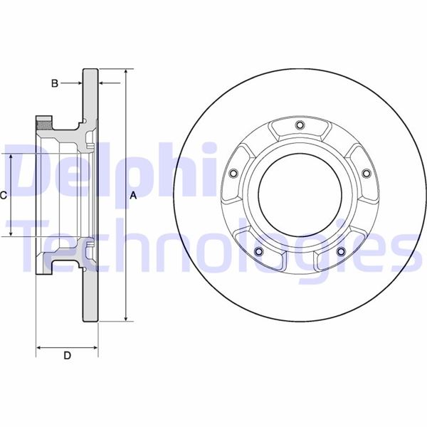DELPHI BG4673 Fren Sistemleri Fren Diski - FORD TOURNEO CUSTOM V362 Minibüs/Otobüs (F3) uyumlu