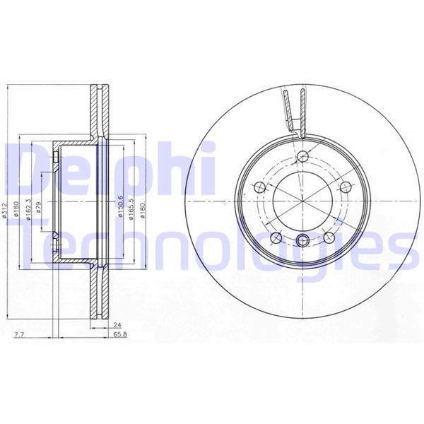 DELPHI BG4172C Fren Sistemleri Fren Diski - BMW 1 (F20) uyumlu