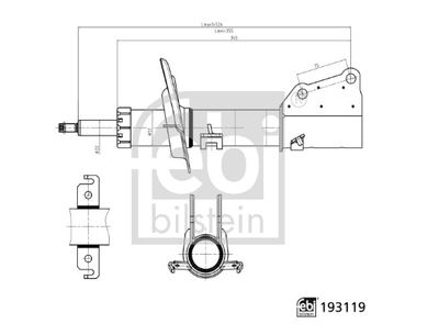 FEBI BILSTEIN 193119 Süspansiyon Sistemi Amortisör - RENAULT KANGOO Express (FW0/1_) uyumlu