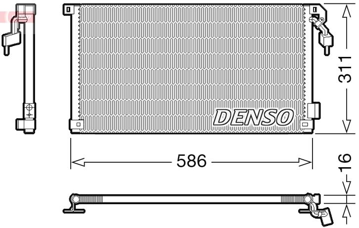 DENSO DCN21012 İklimlendirme Sistemi Klima Radyatörü - PEUGEOT 106 II (1A_, 1C_) uyumlu