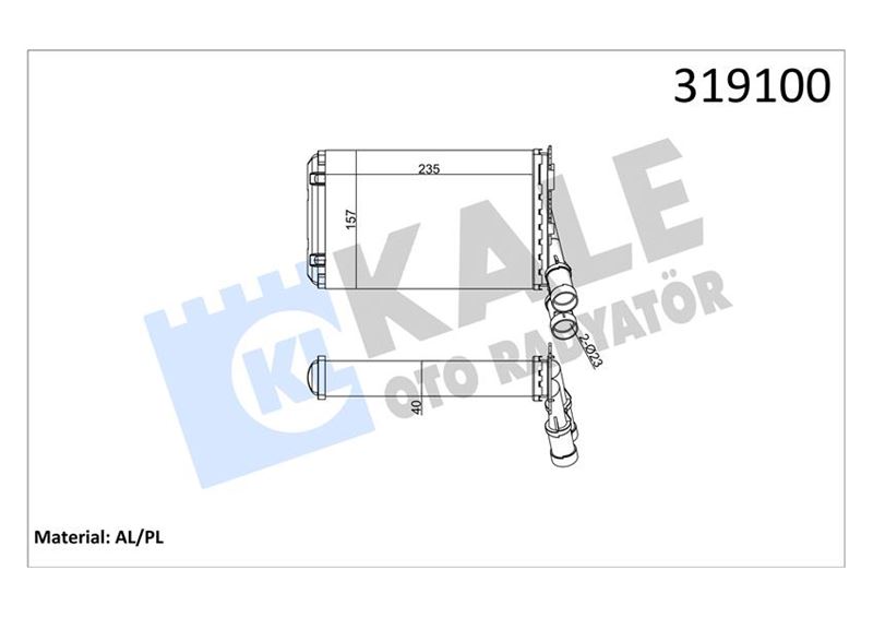 Kalorifer Radyatörü - KALE OTO RADYATÖR - 2081832AL Ürün Görseli