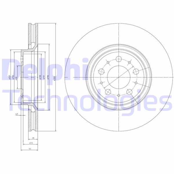 DELPHI BG4071 Fren Sistemleri Fren Diski - VOLVO V70 I (875, 876) uyumlu