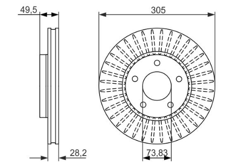 BOSCH 0 986 479 698 Fren Sistemleri Fren Diski - JAGUAR XF I (X250) uyumlu