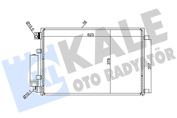 KALE OTO RADYATÖR 388600 İklimlendirme Sistemi Klima Radyatörü - NISSAN QASHQAI I (J10, NJ10) uyumlu