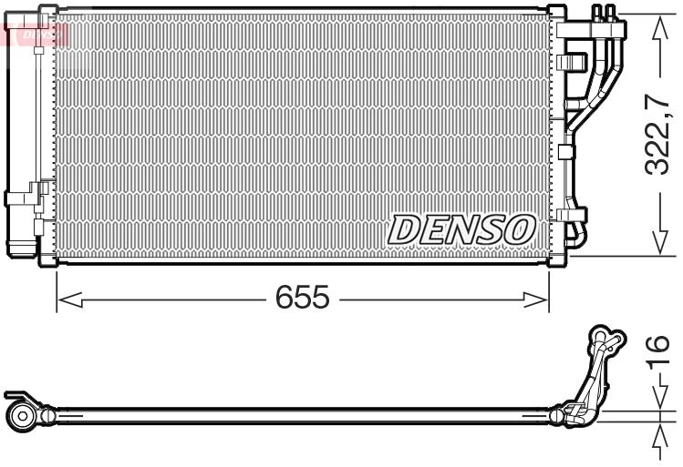DENSO DCN43011 İklimlendirme Sistemi Klima Radyatörü - KIA OPTIMA (JF) uyumlu
