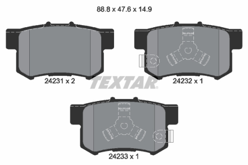 TEXTAR 2423101 Fren Sistemleri Fren Balatası - HONDA CR-V III (RE_) uyumlu