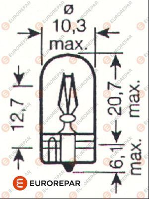 EUROREPAR 1616431580 Farlar & Aydınlatma Ampuller - OPEL CORSA D (S07) uyumlu
