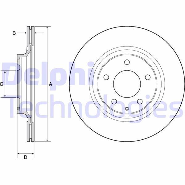DELPHI BG4693C Fren Sistemleri Fren Diski - MAZDA RX-8 (SE, FE) uyumlu