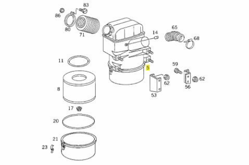 Hava Filtresi - MERCEDES ORIJINAL - A0160945702 Ürün Görseli