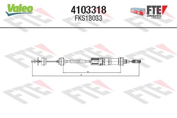 VALEO 4103318 Debriyaj Sistemi Debriyaj Teli - PEUGEOT 806 (221) uyumlu